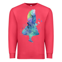 Cardinal watercolor splatter alice in wonderland t shirt design Premium Sweatshirt - PixelWave