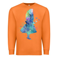 Carrot watercolor splatter alice in wonderland t shirt design Premium Sweatshirt - PixelWave