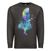 Smoke watercolor splatter alice in wonderland t shirt design Premium Sweatshirt - PixelWave