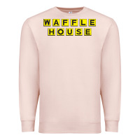 Pale Pink waffle hause Premium Sweatshirt - PixelWave