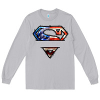 Moon Dust super american flag logo Long Sleeve Tee - LillyAllenDesigns
