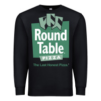 Black round table pizza Premium Sweatshirt - PixelWave