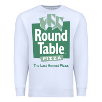 White round table pizza Premium Sweatshirt - PixelWave