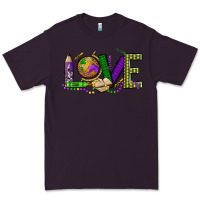 Plum love teacher mardi gras Premium Tee - OliviaCreatesArt