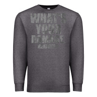 Charcoal Heather what's your damage, heather   heathers Premium Sweatshirt - PixelWave