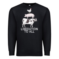 Black liberation to all vegan vegetarian food animal love Premium Sweatshirt - PixelWave