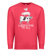 Cardinal liberation to all vegan vegetarian food animal love Premium Sweatshirt - PixelWave
