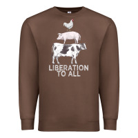 Chestnut liberation to all vegan vegetarian food animal love Premium Sweatshirt - PixelWave