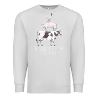 Dove Grey liberation to all vegan vegetarian food animal love Premium Sweatshirt - PixelWave