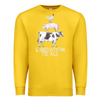 Lemon liberation to all vegan vegetarian food animal love Premium Sweatshirt - PixelWave