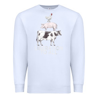 White liberation to all vegan vegetarian food animal love Premium Sweatshirt - PixelWave