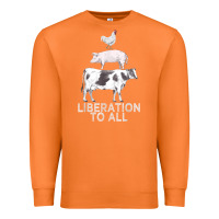 Carrot liberation to all vegan vegetarian food animal love Premium Sweatshirt - PixelWave