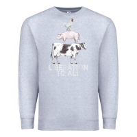 Heather Grey liberation to all vegan vegetarian food animal love Premium Sweatshirt - PixelWave