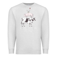 Oatmeal Heather liberation to all vegan vegetarian food animal love Premium Sweatshirt - PixelWave