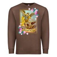 Chestnut St Michael the Archangel - Protector Catholic Church Angel Premium Sweatshirt - PixelWave