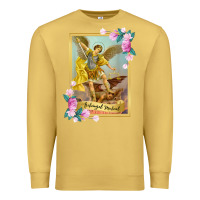 Antique Gold St Michael the Archangel - Protector Catholic Church Angel Premium Sweatshirt - PixelWave