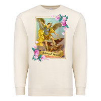 Sandshell St Michael the Archangel - Protector Catholic Church Angel Premium Sweatshirt - PixelWave