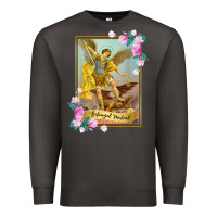 Smoke St Michael the Archangel - Protector Catholic Church Angel Premium Sweatshirt - PixelWave