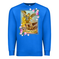 True Royal St Michael the Archangel - Protector Catholic Church Angel Premium Sweatshirt - PixelWave