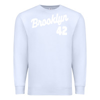 White brooklyn 42 Premium Sweatshirt - PixelWave
