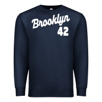 Navy brooklyn 42 Premium Sweatshirt - PixelWave