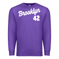 Purple brooklyn 42 Premium Sweatshirt - PixelWave