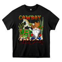 Black cowboy christmas gnome Heavy Core Tee - CowGirlArtShop