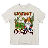 Cream cowboy christmas gnome Heavy Core Tee - CowGirlArtShop
