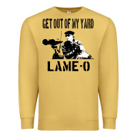 Antique Gold get out of my yard lame o the burbs quote the burbs Premium Sweatshirt - Craftify