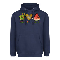 Navy peace love watermelon Heavyweight Hoodie - JahusDesignShop