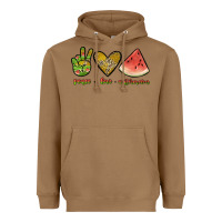 Toasted Coconut peace love watermelon Heavyweight Hoodie - JahusDesignShop