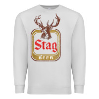 Dove Grey Vintage Stag Beer, distressed Premium Sweatshirt - Craftify