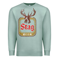 Seafoam Vintage Stag Beer, distressed Premium Sweatshirt - Craftify