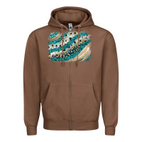 Chestnut turquoise glitter background Zipper Hoodie - JahusDesignShop