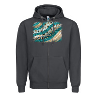 Smoke turquoise glitter background Zipper Hoodie - JahusDesignShop