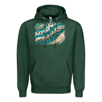 Sports Green turquoise glitter background Zipper Hoodie - JahusDesignShop