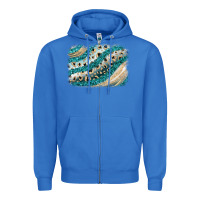 True Royal turquoise glitter background Zipper Hoodie - JahusDesignShop