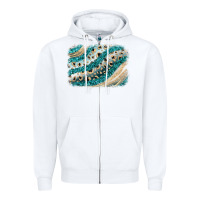 White turquoise glitter background Zipper Hoodie - JahusDesignShop