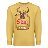 Antique Gold Vintage Stag Beer, distressed Premium Sweatshirt - Craftify