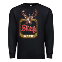 Black Vintage Stag Beer, distressed Premium Sweatshirt - Craftify