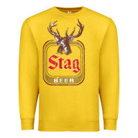 Lemon Vintage Stag Beer, distressed Premium Sweatshirt - Craftify