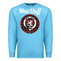 Ocean Blue MacDuff Clan Scottish Name Coat Of Arms Tartan Premium Sweatshirt - Craftify