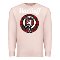 Pale Pink MacDuff Clan Scottish Name Coat Of Arms Tartan Premium Sweatshirt - Craftify