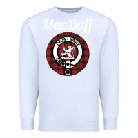 White MacDuff Clan Scottish Name Coat Of Arms Tartan Premium Sweatshirt - Craftify