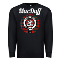 Black MacDuff Clan Scottish Name Coat Of Arms Tartan Premium Sweatshirt - Craftify