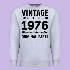 Vintage 1976 Original Parts Premium Sweatshirt Designed By Craftify