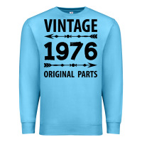 Ocean Blue VINTAGE 1976 ORIGINAL PARTS Premium Sweatshirt - Craftify