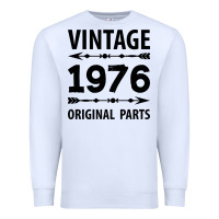White VINTAGE 1976 ORIGINAL PARTS Premium Sweatshirt - Craftify