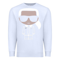 White KARLS LAGERFELDS Premium Sweatshirt - Craftify