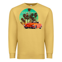 Antique Gold karmann ghia sunset palm love quote Premium Sweatshirt - Craftify